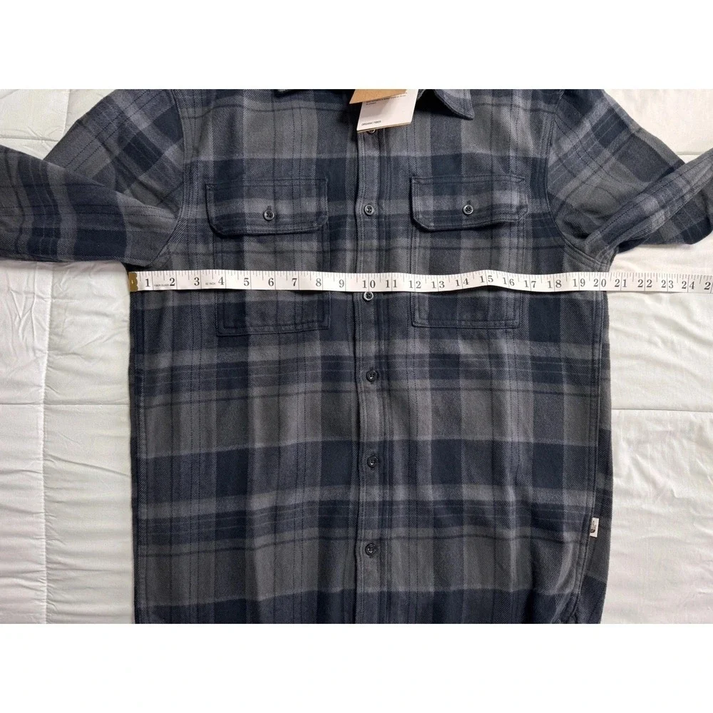 New The North Face Arroyo Small Lightweight Flannel Shirt Blue Plaid Organic NWT